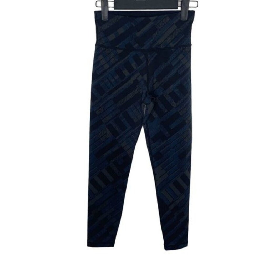 Sweaty Betty Zero Gravity 7/8 Running Leggings Blue Black Abstract XS SB4951A
